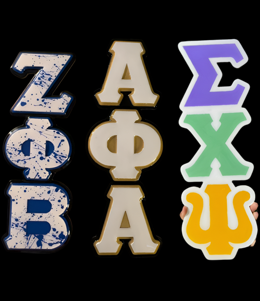 Greek letter wall/desk sign
